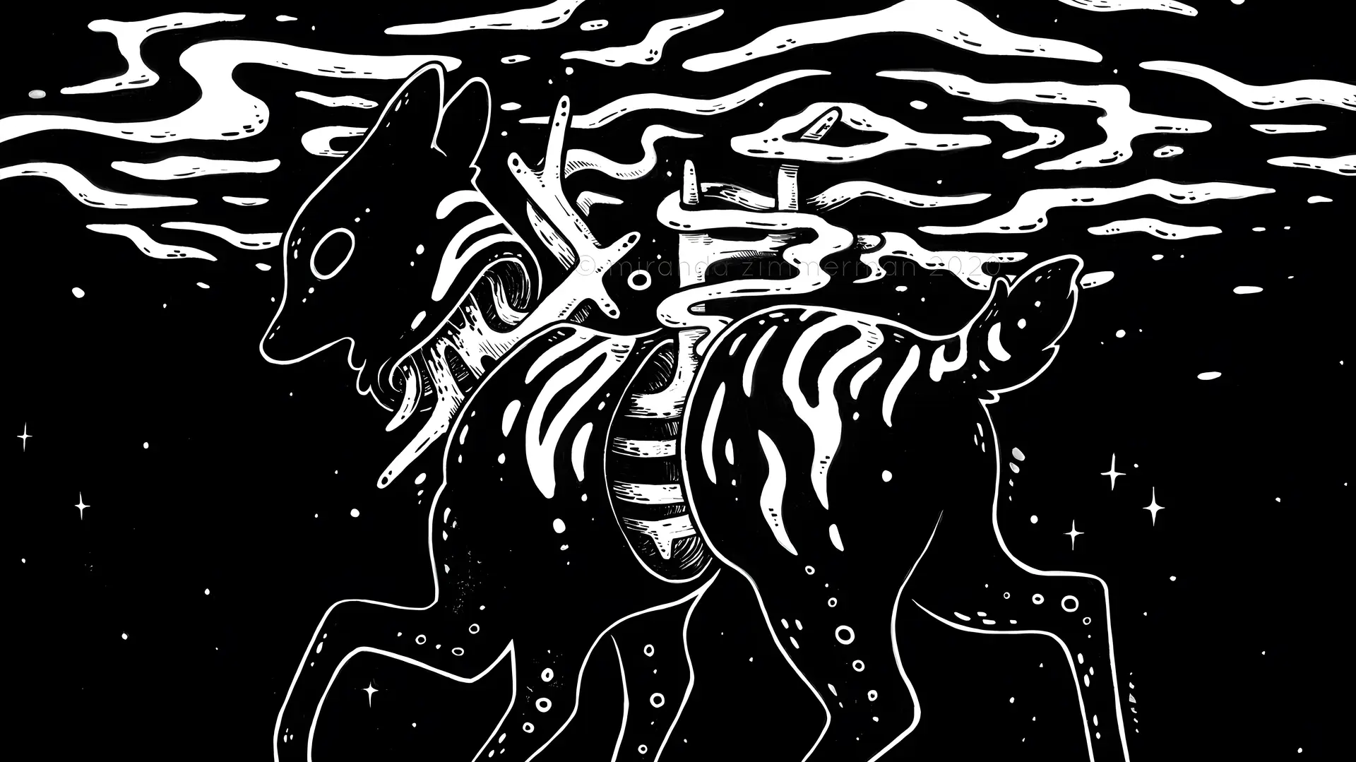 a_black_and_white_drawing_of_a_horse.png