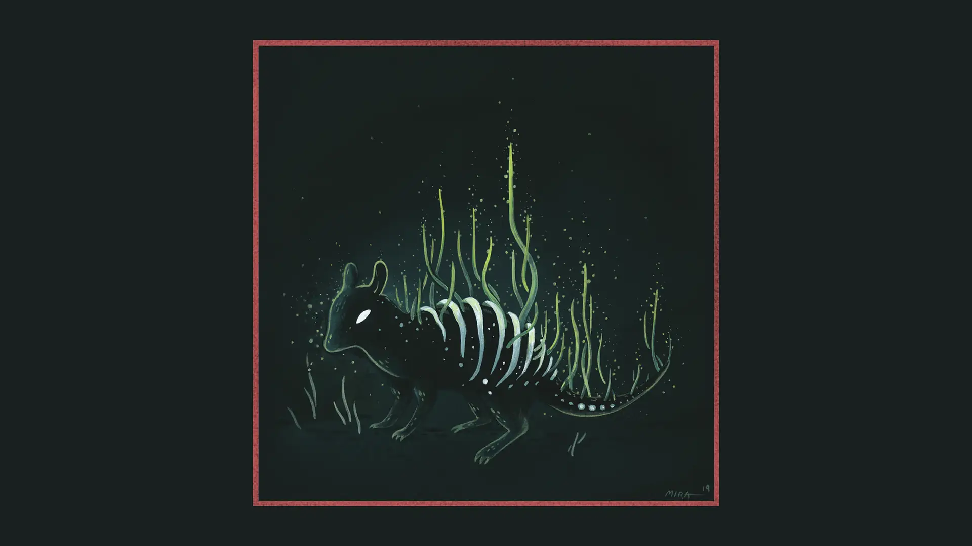 a_black_animal_with_white_stripes_and_green_plants.png