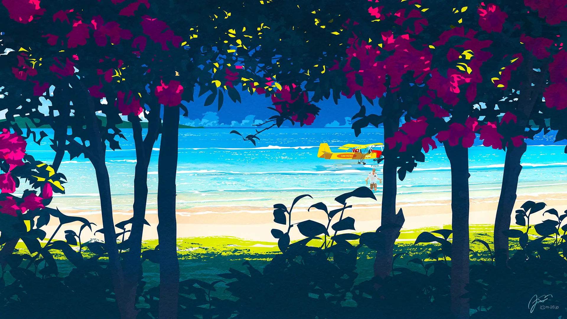 a_beach_with_trees_and_flowers_01.jpg